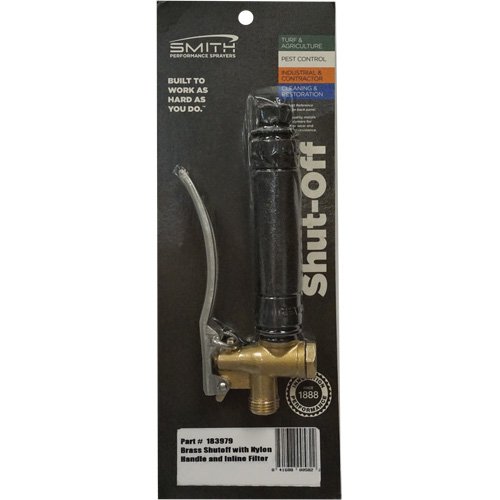 Brass Shut Off with Nylon Handle & In-Line Filter Nassau Supply