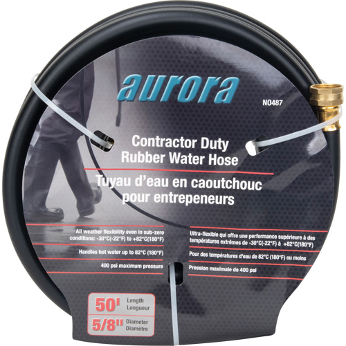 Contractor Duty Rubber Hose, Rubber, 5/8" dia. x 50' Nassau Supply