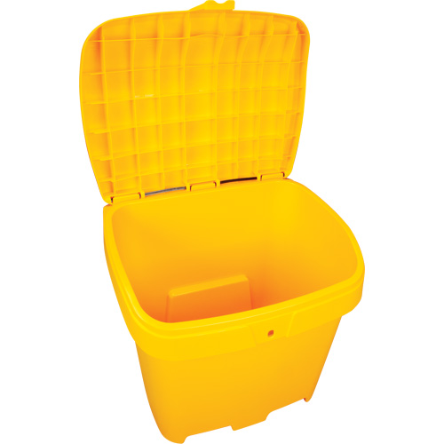 Salt & Sand Storage Bins, With Hasp, 21" x 27" x 26", 4.24 cu. ft., Yellow Nassau Supply