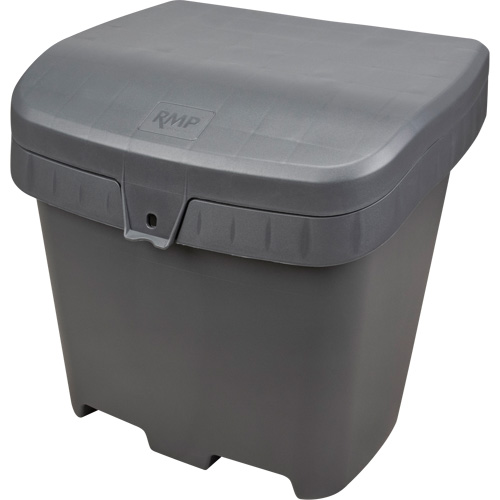 Salt & Sand Storage Bins, With Hasp, 21" x 27" x 26", 4.24 cu. ft., Grey Nassau Supply