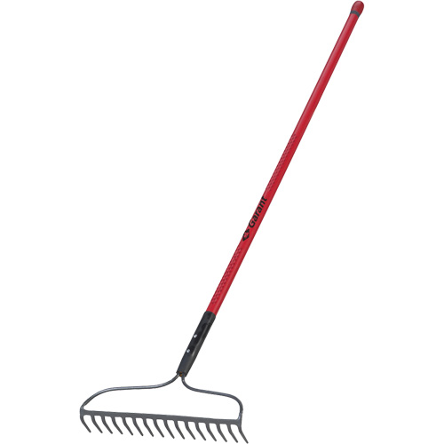Bow Rake, Fibreglass Handle, 66" L, 16-4/5" Blade, 16 Tines Nassau Supply