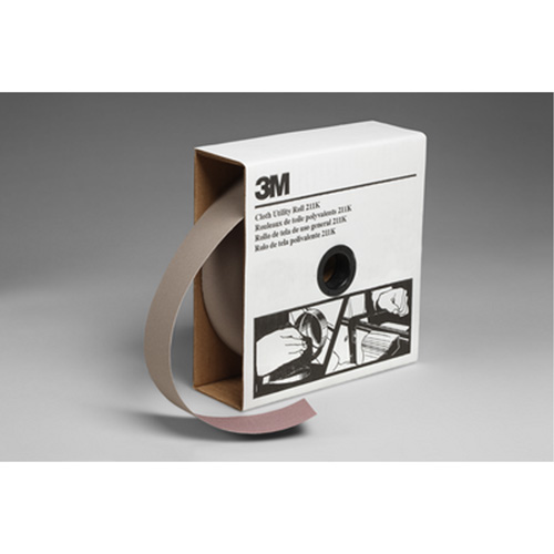 Rouleau de toile abrasive utilitaire 211K, Oxyde d'aluminium, 2" la x 150' lo, Grain 100 Nassau Supply