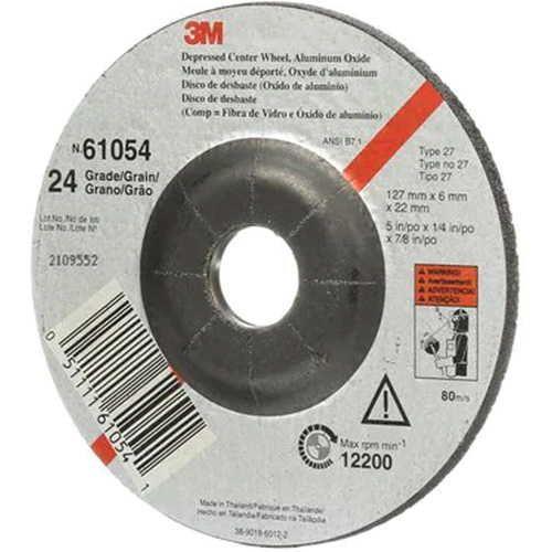 Depressed Centre Grinding Wheel, 5" x 27, Aluminum Oxide Nassau Supply