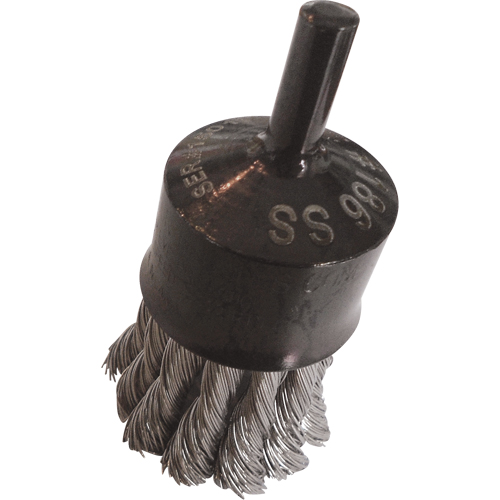 Brosses mont&eacute;es &agrave; fils nou&eacute;s, 1" dia., dia. Des fils 0,020", Tige 1/4" Nassau Supply