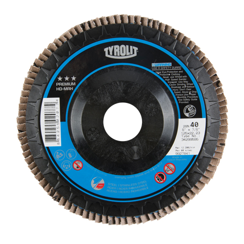 Flap Disc, 4-1/2" x 7/8", Type 27, 40 Grit, Zirconium Nassau Supply