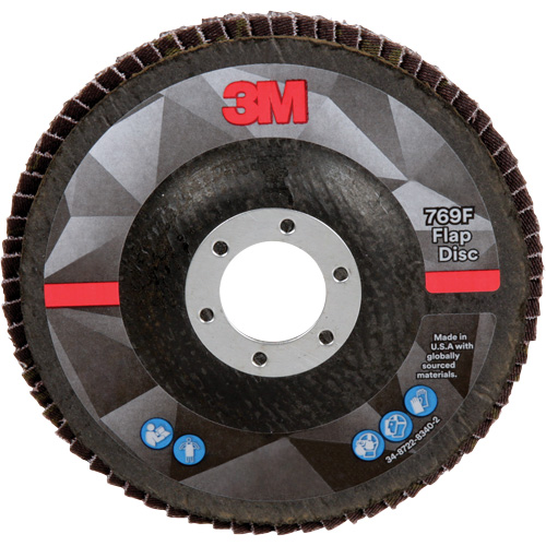 Disque &agrave; lamelles &agrave; changement rapide 769F, 5" x 7/8", Type 27, Grain 40+, C&eacute;ramique Nassau Supply