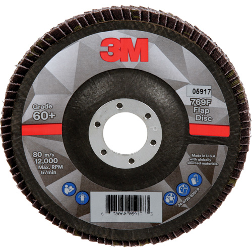 Disque &agrave; lamelles &agrave; changement rapide 769F, 5" x 7/8", Type 29, Grain 60+, C&eacute;ramique Nassau Supply