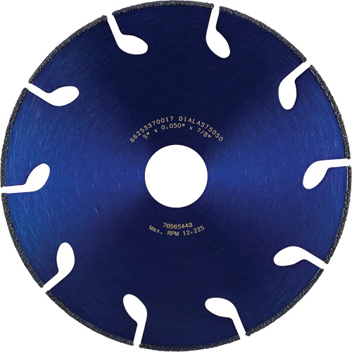 Meule &agrave; tronçonner Dialast RightCut, 5" x 0,05", Arbre de 7/8", Type 01/41, Losange, 12225 Tr/min Nassau Supply