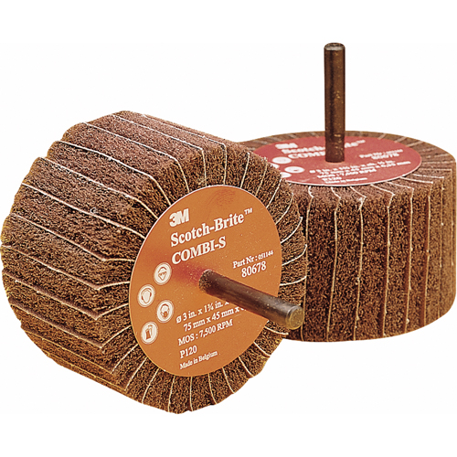 Meules combin&eacute;es, 3" dia. x 1-3/4" la, Arbre 1/4", Oxyde d'aluminium Nassau Supply