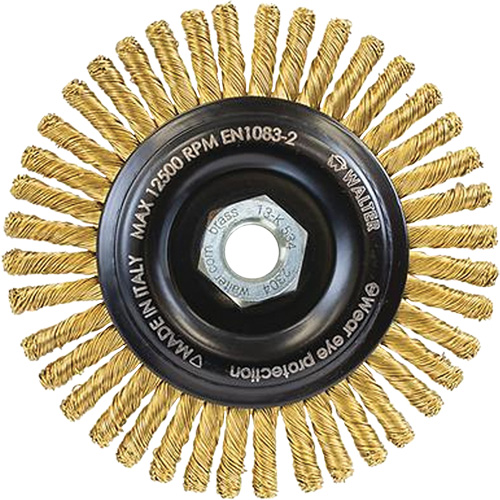 Brosse m&eacute;tallique &agrave; touret sans cr&eacute;ation d'&eacute;tincelles, 6" dia. x 5/8"-11 arbre Nassau Supply