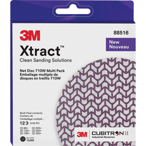 Disque en filet 710W Cubitron II Xtract paquet multiple, dia 6", Grain 80+/120+/240+/220+/320+/180+, C&eacute;ramique Nassau Supply