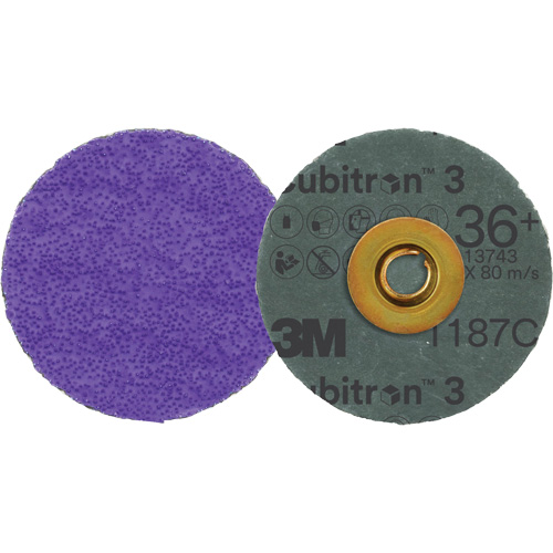 Cubitron 3 Roloc Fibre Disc, 3" Dia., 36+ Grit, Ceramic Nassau Supply