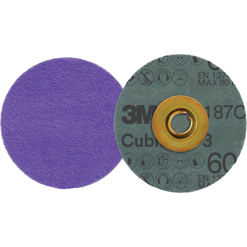 Cubitron 3 Roloc Fibre Disc, 3" Dia., 60+ Grit, Ceramic Nassau Supply