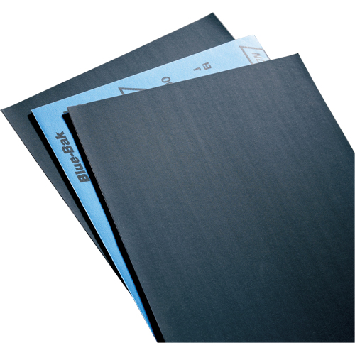 Sandpaper, Paper Sheets - Blue-Bak T414 Waterproof 9" X 11" Sheets, 9" x 11", 220 Grit, Silicon Carbide Nassau Supply