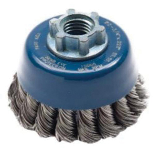 Knotted Wire Cup Brush, 2-3/4" Dia. x 5/8"-11 Arbor Nassau Supply