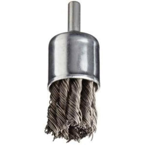 Brosse &agrave; fils nou&eacute;s avec moyeu, 1" dia. x 1/4" arbre Nassau Supply