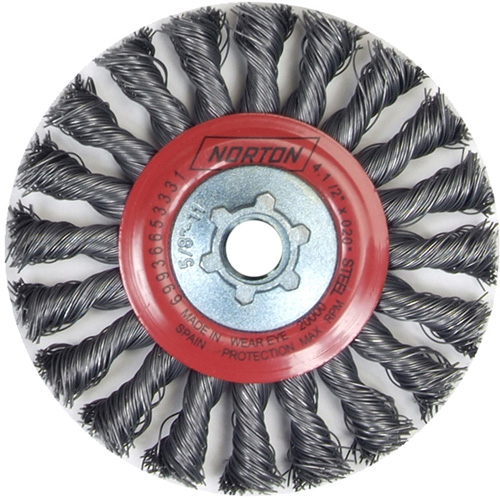 Roue compl&egrave;te de c&acirc;ble de torsion, Dia. 4", Fils 0,02", Arbre 5/8"-11, Acier Nassau Supply