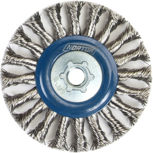 Roue compl&egrave;te de c&acirc;ble de torsion, Dia. 4", Fils 0,02", Arbre 5/8"-11, Acier inoxydable Nassau Supply