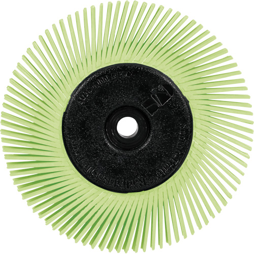 Scotch-Brite Type A Precision Radial Bristle Brush PN-RB with Adapter, Ceramic, 50+ Grit, 6" Dia. Nassau Supply