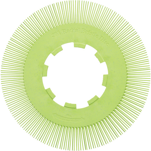 Brosse radiale en soies de pr&eacute;cision type S PN-RB sans adaptateur Scotch-Brite, C&eacute;ramique, Grain 50+, 8" dia. Nassau Supply