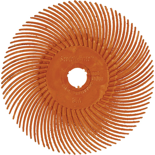 Brosse radiale en soies de pr&eacute;cision type C PN-RB Scotch-Brite, C&eacute;ramique, Grain 80+, 2" dia. Nassau Supply
