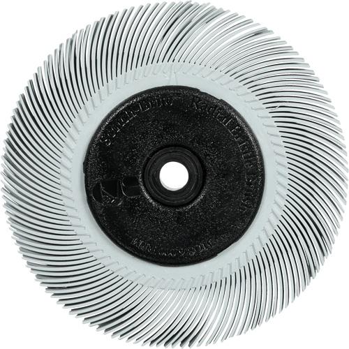 Brosse radiale en soies de pr&eacute;cision type C PN-RB avec bride Scotch-Brite , C&eacute;ramique, Grain 120+, 7-5/8" dia. Nassau Supply