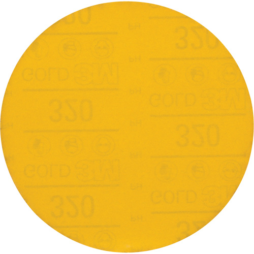 Disque abrasif dor&eacute; Hookit, dia 6", Grain 320, Oxyde d'aluminium, Poids C Nassau Supply