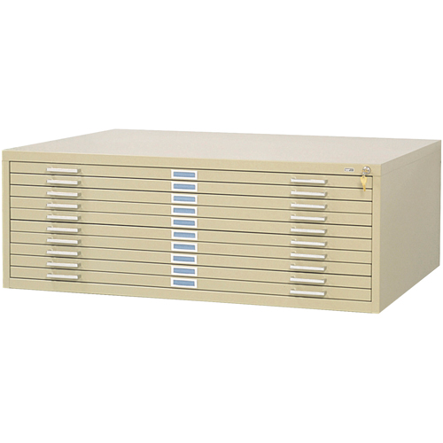 Classeurs en acier pour plans, 10 Tiroirs, 46-3/8" la x 35-3/8" p x 16-1/2" h Nassau Supply