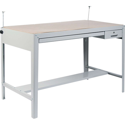 Precision Drafting Table Base, 56-3/8" W x Grey Nassau Supply