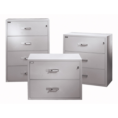 Fire Resistant Filing Cabinets, Steel, 3 Drawers, 38-3/4" W x 23-1/2" D x 42" H, Beige Nassau Supply