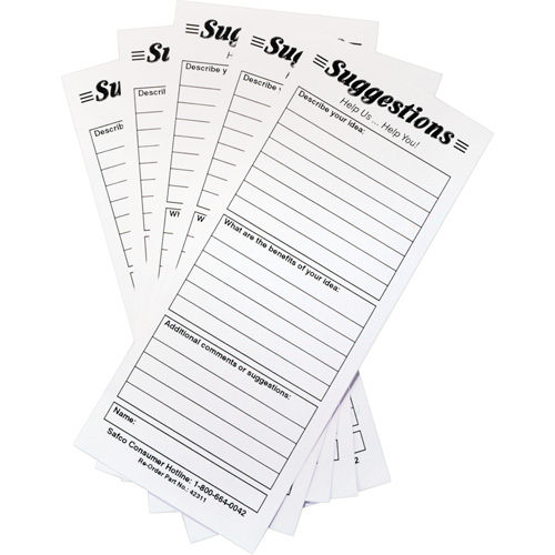Suggestion Boxes - Suggestion Cards, 25/pkg Nassau Supply