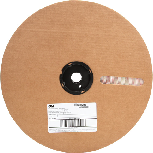 Fastener, Loop, 50 yds x 5/8", Adhesive, White Nassau Supply