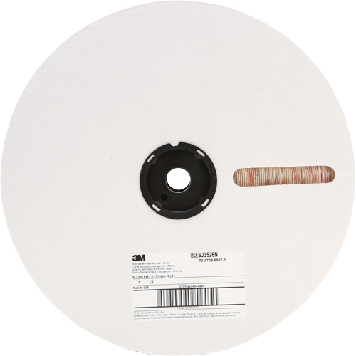 Fastener, Loop, 50 yds x 2", Adhesive, White Nassau Supply
