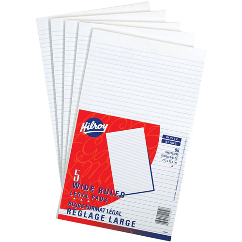 Tablettes de papier blanc Nassau Supply