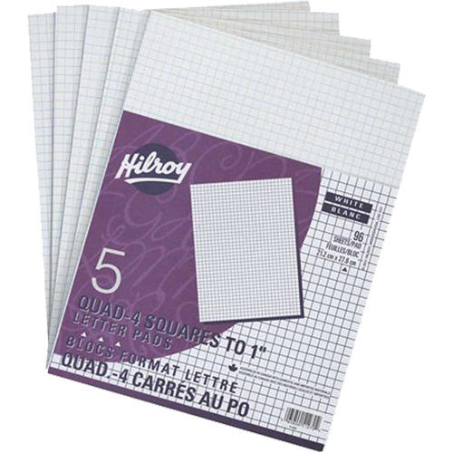 Tablettes de papier blanc Nassau Supply