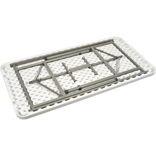 Table pliante, Rectangulaire, 48" l x 24" la, Poly&eacute;thyl&egrave;ne, Blanc Nassau Supply