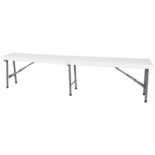 Folding Bench, Polyethylene, 72" L x 12" W x 17" H Nassau Supply