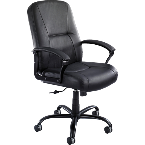 Chaises Serenity pour gens grands & costauds, Cuir, Noir, Capacit&eacute; 500 lb Nassau Supply