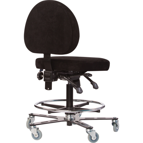 Si&egrave;ges ergonomiques pour le soudage TF180, Su&egrave;de, Noir, Capacit&eacute; 300 lb Nassau Supply