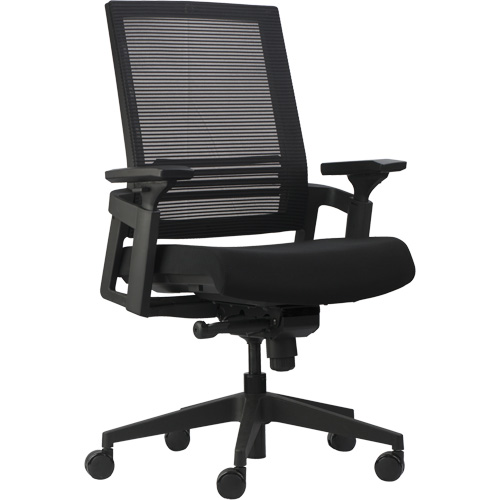 Chaises de bureau A-37 Activ, Mailles, Noir, Capacit&eacute; 275 lb Nassau Supply