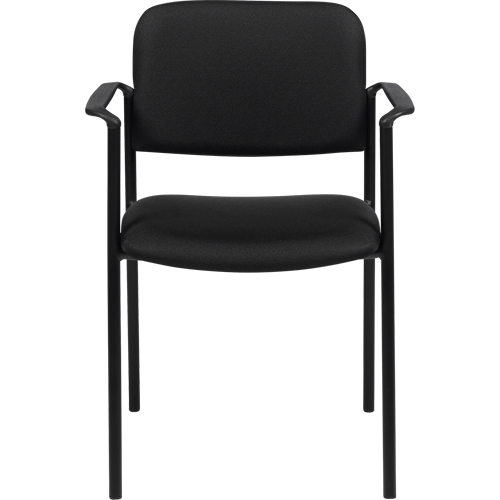 Stacking Chairs, Fabric, 32" High, 300 lbs. Capacity, Black Nassau Supply