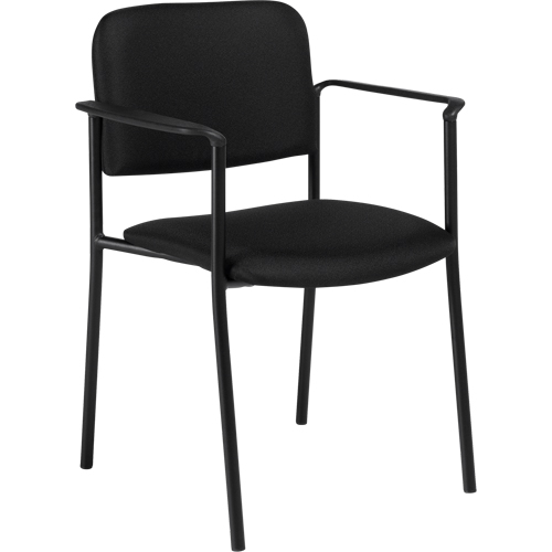 Stacking Chairs, Fabric, 32" High, 300 lbs. Capacity, Black Nassau Supply