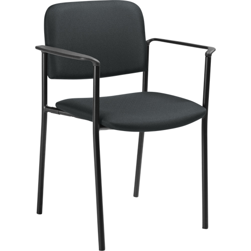 Stacking Chairs, Fabric, 32" High, 300 lbs. Capacity, Charcoal Nassau Supply