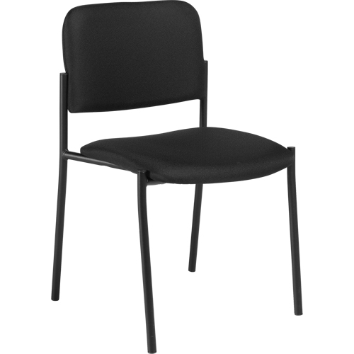 Chaises sans accoudoirs empilables, Tissu, Hauteur 32", Capacit&eacute; 300 lb, Noir Nassau Supply