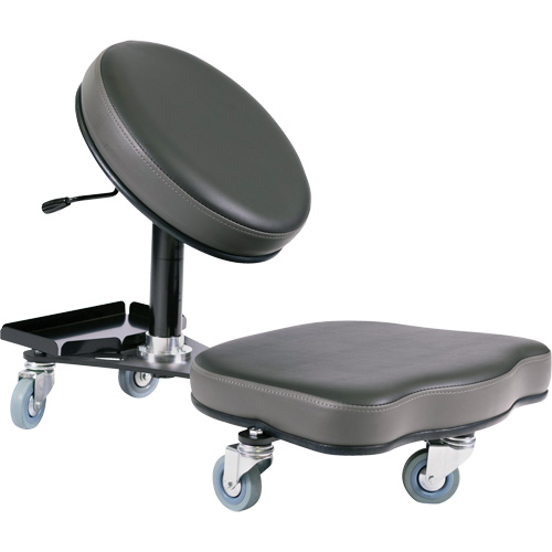 Flex Ergonomic Chair, Vinyl, Black/Grey Nassau Supply
