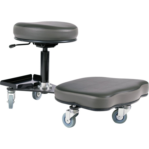 Flex Ergonomic Chair, Vinyl, Black/Grey Nassau Supply