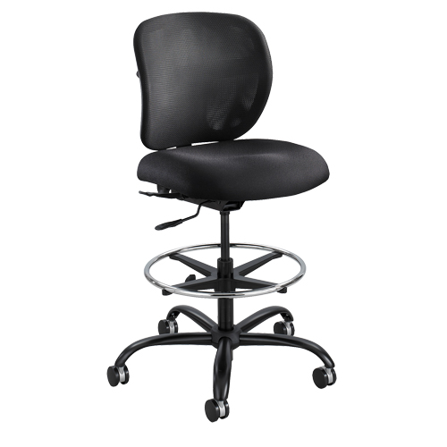 Tabouret robuste Vue, Nylon, Noir, Capacit&eacute; 350 lb Nassau Supply