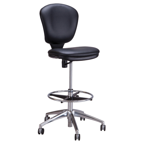 Metro Extended-High Chair, Vinyl, Black, 250 lbs. Capacity Nassau Supply