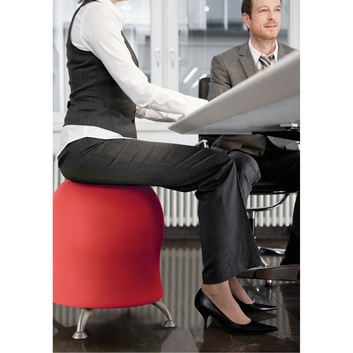 Chaise sph&eacute;rique Zenergy, Tissu, Rouge, Capacit&eacute; 250 lb Nassau Supply