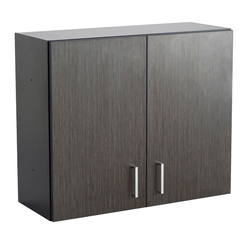Armoire modulaire murale, 30" h x 36" la x 15" p, 1 tablettes, M&eacute;lamine, Nuit d'Asie/noir Nassau Supply